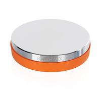 Belle Vous Bloc Acier Professionnel avec Base en Caoutchouc - 7,8 cm de Diamètre - Bloc de Travail en Métal Miroir avec Chromage pour Estampage Bijoux, Aplatissement et Martelage
