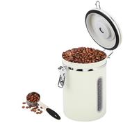 Belle Vous Boîte a Café avec Indicateur de Date - Cuillere Doseuse et Valve CO2 - Boite Hermétique Cafe en Grain 1,8L Acier Inoxydable - Pot Hermetique Grains de Café - The - Sucre