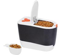 BELLE VOUS Boite de Conservation de Nourriture pour Animaux & Pelle - Bac à Nourriture en Plastique & Couvercle - Pour Chiens, Chats, Oiseaux & Plus - Contient 5 kg de Croquettes ou 10 kg de Riz