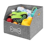 BELLE VOUS Boite de Rangement Pliable pour Jouet de Chien et Chat avec Poignées - Corbeille Pliable en Tissu pour Accessoire d’Animaux - Panier pour Jouets - Couvertures - Laisses