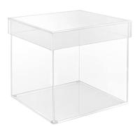 Belle Vous Boite Transparente Acrylique de Présentation à 5 Faces - 20 x 20 x 20,5 cm - Petite Boite Vitrine Transparente pour Maison, Musée ou Mariage - Rangement, Bijoux et Cadeaux