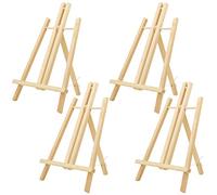 BELLE VOUS Chevalet de Table en Bois (Lot de 4) - 40 cm - Chevalet Bois de Pin Naturel pour Exposer des Toiles, Tableaux d’Enfants et Cadres