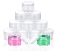 Belle Vous Contenant Cosmetique Vide Transparent (Lot de 12) - 120 ml - Pot Vide Plastique Rond avec Couvercle Vissé - Pour Voyage, Crèmes, Lotions, Maquillage - Étanche et Hermétique