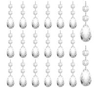 Belle Vous Cristal Transparent en Forme de Goutte/Larme (Lot de 20) - Pampilles Deco de 8,6 cm pour Lustres, Chandeliers, Prismes, Attrape-Soleil, Mariages/Noël et Guirlandes