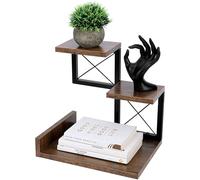 BELLE VOUS Étagère de Bureau à 3 Niveaux - Etagere de Rangement en Bois avec 3 Tablettes - Organisateur Espace de Travail - Meuble Bibliotheque - Chambre - Cuisine - Salle de Bain