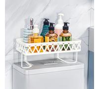 Belle Vous Étagère de Rangement Blanche en Acier Inoxydable pour Toilettes et Salle de Bains - Petit Meuble WC pour Rangement de Rouleaux de Papier Toilette et Autres Accessoires