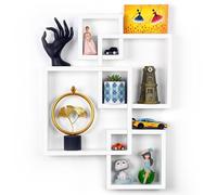BELLE VOUS Etagere Murale Cube - Etagere Murale Bois - pour Chambre Salon Salle de Bain Cuisine ou Bureau - Décoration Cube Mural - 4 Étagères de Tailles Différentes