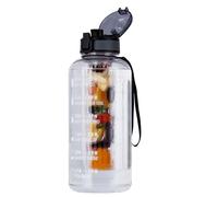 Belle Vous Gourde Infusion de Fruits avec Couvercle Rabattable et Paille - Bouteille Infuseur de 2L avec Repères de Temps - Bouteille avec Infuseur de Sport Étanche