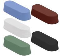 Belle Vous Kit de Pâte à Polir (Lot de 5 Blocs) - 68 g Pâte à Affûter pour Cuir Affutage - Comprend : Rouge Rogue, Émeri Noir, Blanc Diamant, Bleu Tout Usage & Vert Général