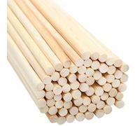 Belle Vous Lot de 100 Bambou Tige Naturelle et Ronde - 30 cm - Baguette Bois Extra Longue Brute de 7 mm - Baton Bois Solide - Artisanat, Projets Artistiques, Décorations et Loisirs Créatifs