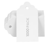 Belle Vous Lot de 1000 Etiquettes Kraft Blanches pour Cadeaux - 4,5 x 2,5 cm - Etiquette Kraft Blanc Rectangulaire à Suspendre - Étiquettes Mariage, Cadeaux, Artisanat, Noël, Anniversaire & Commerce