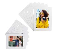 BELLE VOUS Lot de 12 Cadre Photo Magnétique Frigo Blanc - Aimant de Frigo pour Photo Format 10 x 15 cm et 9 x 13 cm - Porte Photo Magnetique pour les Réfrigérateur et les Surfaces en Métal
