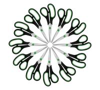 Belle Vous Lot de 12 Ciseaux pour Adulte - Paire de Ciseaux de Bricolage pour Papier - Lames Tranchantes - Artisanat et Couture - Bureau - College - Lycee - Droitier et Gaucher