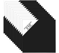 Belle Vous Lot de 14 Toile a Peindre Noire - 20 x 20 cm - Toile Peinture Pré-Étirée sur Cadre en Bois - Adaptée pour la Peinture Acrylique, à l’Huile, Ainsi que le Dessin et l’Esquisse
