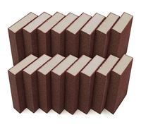 Belle Vous Lot de 16 Éponge a Poncer Épaisse - Kit d’Éponge Abrasive à Sec et Humide - Eponge Poncage Grain 70 Lavable et Réutilisable - Idéale pour Le Bois, Le Métal et Le Polissage des Murs