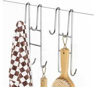 BELLE VOUS Lot de 2 Crochets pour Porte de Douche en Acier Inoxydable - Crochet Porte Serviette - Paroi de Douche en Verre et Salle de Bain - Support et Accroche Serviettes de Bain