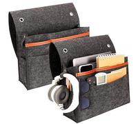 BELLE VOUS Lot de 2 Poches de Rangement de Chevet à Suspendre - Caddies en Feutre Avec 4 Poches pour Rails de Lit, Lits Superposés/d'Hôpital, Canapé ou Dortoir