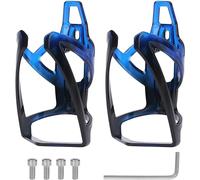 Belle Vous Lot de 2 Porte-bidons Bleus pour Vélo - Accessoire Porte Gourde Velo Leger pour Boissons Sportives - Porte Bidon Solide pour Velo de Route et VTT - Support avec Vis
