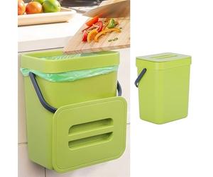 BELLE VOUS Lot de 2 Poubelles à Compost pour Cuisine en Plastique - Poubelle Composteur en Seau de 4 et 2,3 litres - Bac pour Aliments - Compost - Dechets Organique et Biodechets