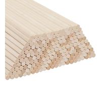 Belle Vous Lot de 200 Pack Baguette Naturelle Arrondie - 30,5 cm - Tige en Bois Deco Extra Longue Laissée Brut - Batonnet en Bois pour Projet d’Art, Déco & Loisirs Créatifs