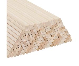 Belle Vous Lot de 200 Pack Baguette Naturelle Arrondie - 30,5 cm - Tige en Bois Deco Extra Longue Laissée Brut - Batonnet en Bois pour Projet d’Art, Déco & Loisirs Créatifs
