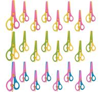 Belle Vous Lot de 24 paires de ciseaux de sécurité pour enfants - 13,5 cm - Ciseaux émoussés pour droitiers et gauchers - Ciseaux d'art et d'artisanat pour étudiants scolaires