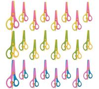 Belle Vous Lot de 24 paires de ciseaux de sécurité pour enfants - 13,5 cm - Ciseaux émoussés pour droitiers et gauchers - Ciseaux d'art et d'artisanat pour étudiants scolaires