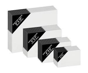 Belle Vous Lot de 28 Toile a Peindre - Assortiment de 4 Tailles - Toile Peinture Pré-Étirée sur Cadre en Bois - Adaptée pour la Peinture Acrylique, à l’Huile, Ainsi que le Dessin et l’Esquisse