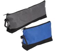 Belle Vous Lot de 2x Trousse à Outils à Fermeture Éclair avec Mousquetons - Pochette de Rangement Multi-usages très Résistante - Sac a Outil 2 tailles - Sacoche Bricolage Vide