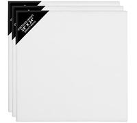 Belle Vous Lot de 3 Toile a Peindre - 60 x 60 cm - Toile Peinture Pré-Étirée sur Cadre en Bois - Adaptée pour la Peinture Acrylique, à l’Huile, Ainsi que le Dessin et l’Esquisse