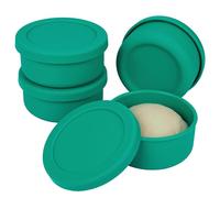 BELLE VOUS Lot de 4 Boites à Pate à Pizza avec Couvercle - Boite Plastique Alimentaire en Silicone Empilable et Hermetique - Fermentation de Paton - Boîtes de Conservation Patons