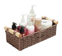 BELLE VOUS Lot de 4 Paniers et Corbeilles en Osier Marron - Petit Panier Osier Rangement Tissés pour Salle de Bain, Salon, Placard ou Étagères - Corbeille Osier Naturel Décorative - 4 Tailles