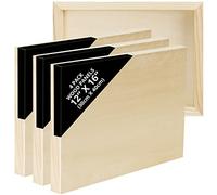 Belle Vous Lot de 4 Toile a Peindre en Bois Brut - 30 x 40 cm - Planche en Tilleul Naturel pour l'Art Encaustique, la Peinture et l'Artisanat