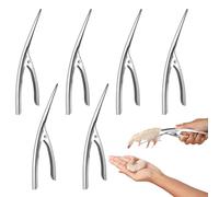 Belle Vous Lot de 5 Outils Éplucheur de Langouste et Crevette - Eplucheur de Crustacés et Crevettes en Acier Durable - Epluche Crevettes et Fruits de Mer Facile à Utiliser