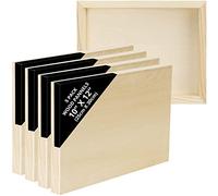 Belle Vous Lot de 5 planches de peinture en bois brut - 25 x 30 cm - Panneau en tilleul naturel - Panneaux de support mixtes pour art encaustique, coulage de peinture et travaux manuels