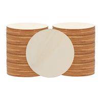 Belle Vous Lot de 50 Tranche de Bois Brut - Rondin de Bois de 7,6 cm et 3 mm d’Épaisseur - Rond Bois Naturel Vierge pour Artisanat, Plaques, Décorations de Maison et Ornement