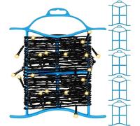 Belle Vous Lot de 6 Enrouleurs Organisateurs pour Guirlandes Lumineuses - Peut Contenir jusqu’à 30 m - Supports de Rangement à Accrocher pour Guirlandes de Noël, Câbles Électriques, Bobines & Câbles