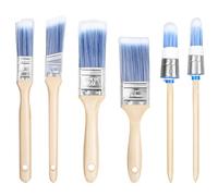 Belle Vous Lot de 6 Pinceaux - Pinceaux Plats en Bois (25/38/50 mm) - Poils Synthétiques - pour Peinture Acrylique, Huile, Vernis, Gouache et Décoration - Idéal pour Adultes et Enfants