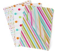 Belle Vous Lot De 60 Papier De Soie Emballage De Couleurs - 35 X 50 Cm - Papier Emballage Rayé Sans Acide Pour Cadeau Décoratif, Fête D¿Anniversaire, Festivals, Loisirs Créatifs