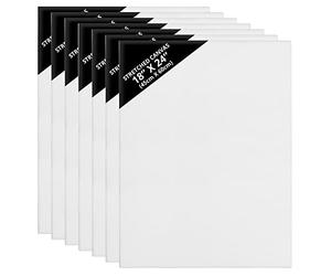 Belle Vous Lot de 7 Toile a Peindre - 45 x 60 cm - Toile Peinture Pré-Étirée sur Cadre en Bois - Adaptée pour la Peinture Acrylique, à l’Huile, Ainsi que le Dessin et l’Esquisse