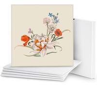 Belle Vous Lot De 7 Toile A Peindre Petite Toile Vierge Préétirée - Idéales Pour La Peinture À L`Huile, Acrylique Et Pour Le Dessin Et Croquis (7pack - 16x16 Inch)