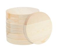 Belle Vous Lot de 7 Tranche de Bois Ronde Brut - Rondin de Bois de 15 cm et 20 mm d’Épaisseur - Rond Bois Naturel Vierge pour Artisanat, Plaques, Décorations de Noël et Pyrogravure
