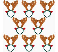 BELLE VOUS Lot de 8 Serre Tete de Noel avec Bois de Renne - 10,5 cm de Large - Serre Tête Noël Adulte - Accessoires Cheveux Noel pour les Fêtes de Noël, les Fêtes de Fin d’Année et Photomaton