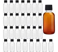 Belle Vous Mini Bouteille (Lot de 30) - Bouteilles Miniatures Réutilisables 30ml Vides en Verre avec Bouchons À Vis Noirs - Versement et Remplissage Facile - Mignonnettes pour Mariages et Fêtes