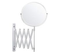 BELLE VOUS Miroir Grossissant Mural Extensible et Pivotant à 360° - Grossissement x3-17,5 x 18,5 cm - Mirroir Murales Salle de Bain Double Face en Acier Inoxydable pour Maquillage et Rasage