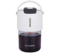 BELLE VOUS Mug Paille Blanche en Plastique avec Couvercle - Gobelet 400 ml Sans BPA - Anti-Fuite à Paroi Épaisse pour Café Glacé, Thé, Jus, Eau & Boissons Chaudes ou Froides