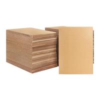 Belle Vous Papier Kraft Ondulée Marron (Lot de 100) - 18 x 12,5 cm - Carton Ondulé d’Emballage de 2,8 mm d’Épaisseur pour le Courrier, l’Artisanat, l’Art et l’Emballage