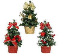 Belle Vous Petit Sapin Artificiel de Table avec Lumières Sapin de Noel Artificiel Petite Taille avec des Baies, Pommes de Pin et Noeuds pour la Maison, la Table et Le Salon (sans LED)