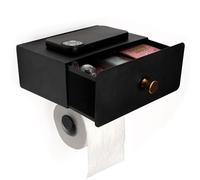 Belle Vous Porte Papier Toilette avec Etagère et Support - Porte Rouleau de Papier Toilette Mural en Acier Inoxydable Salle de Bain et WC - Derouleur pour Rangement et Décoration