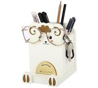 BELLE VOUS Porte-stylo en Bois pour Bureau - Organiseur de Gadget pour le Travail - Support Tablette et Pose Telephone - Idée Cadeau Homme - Anniversaire Mari Papa - Fête des Pères